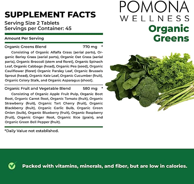 Pomona Wellness Super Greens (120 Count)