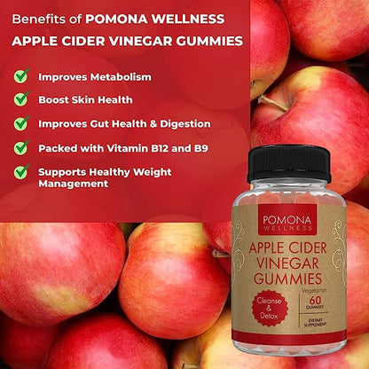 Pomona Wellness Apple Cider Vinegar Gummies (60 Count)