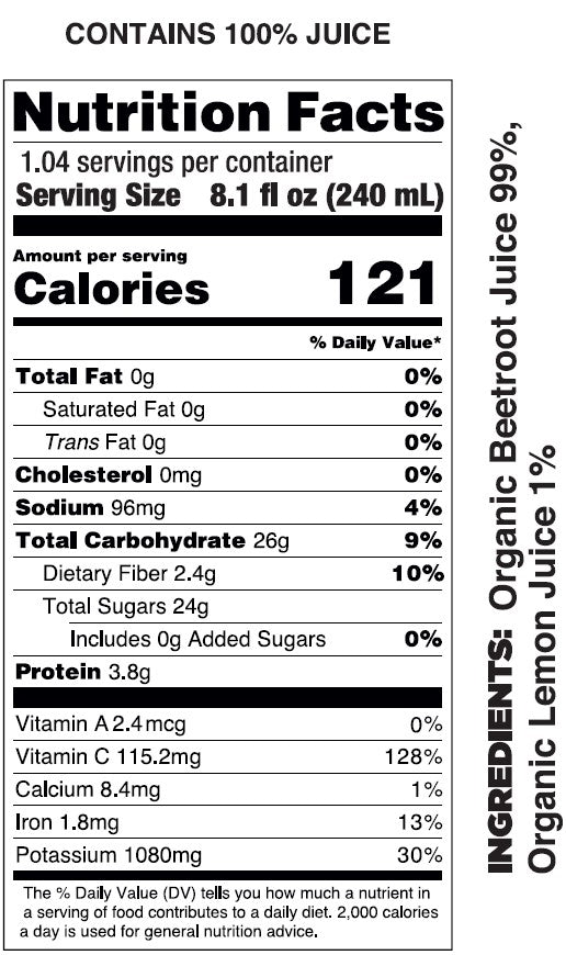 Pure Organic Beet Juice - Pomona Organic Juices