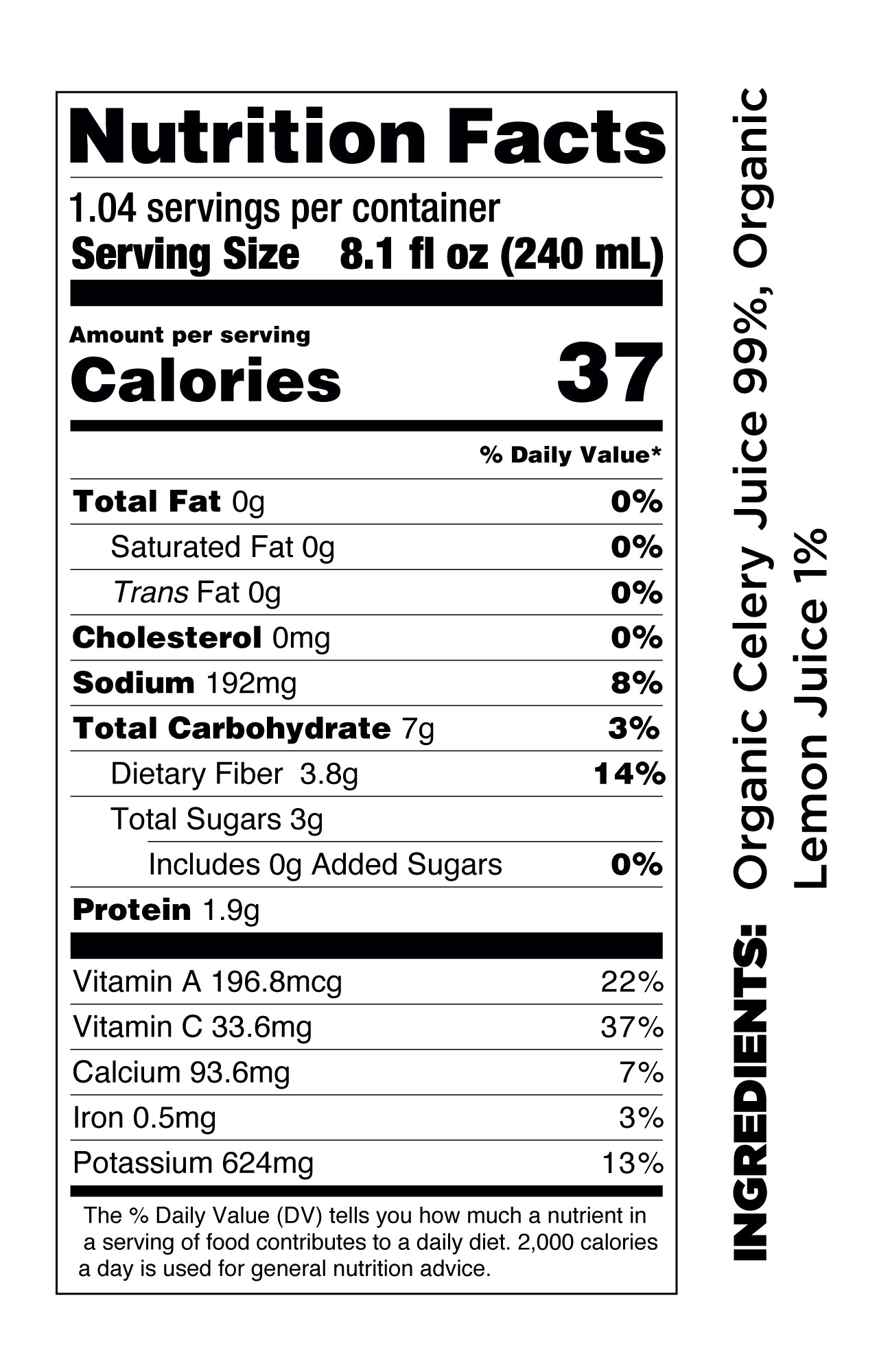 Pure Organic Celery Juice - Pomona Organic Juices