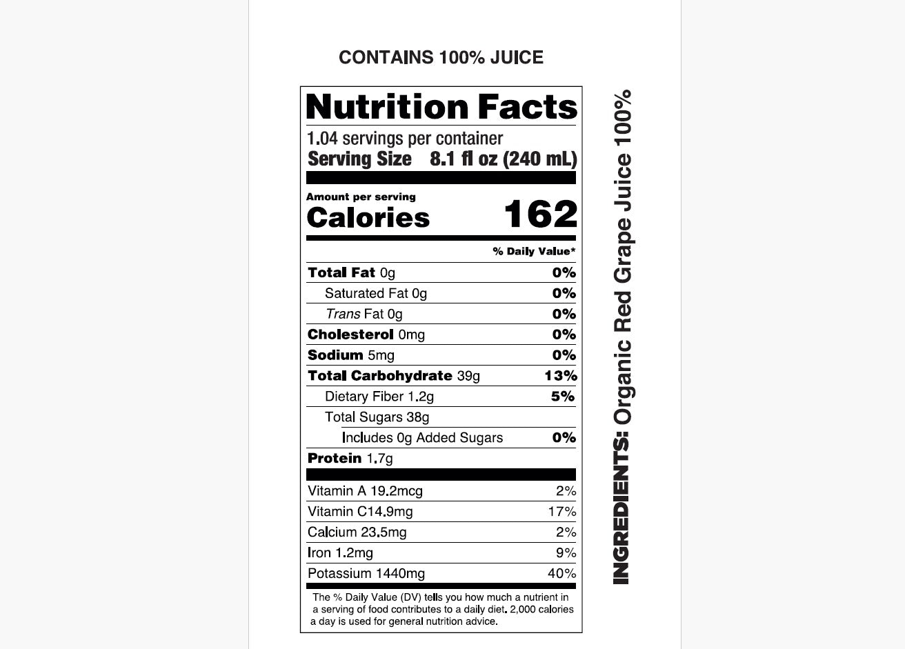 Pure Organic Grape Juice