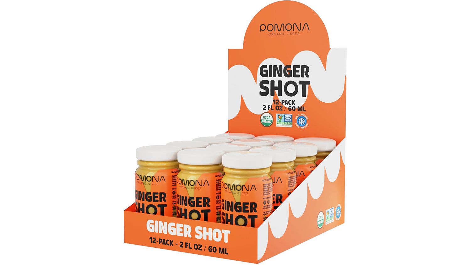 Ginger - 27g organic cold pressed ginger in every bottle, 6 or 12 x 60 –  fightershots