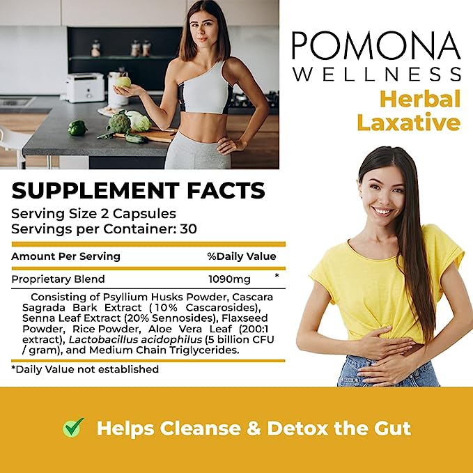 Pomona Wellness Herbal Laxative (60 Count)