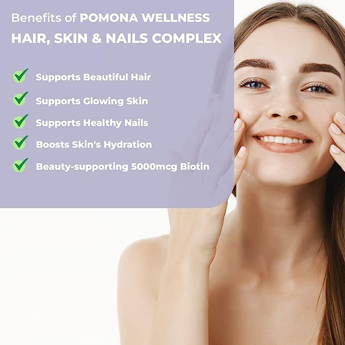 Pomona Wellness Hair, Skin & Nails Complex (60 Count)