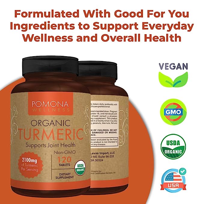 Pomona Wellness Organic Turmeric (120 Count)