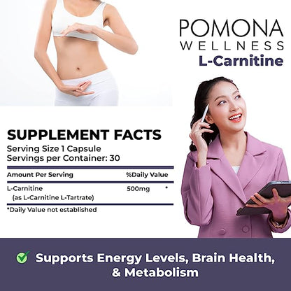Pomona Wellness L- Carnitine (30 Count)