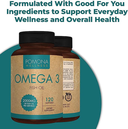Pomona Wellness Omega 3 Fish Oil (120 Count)