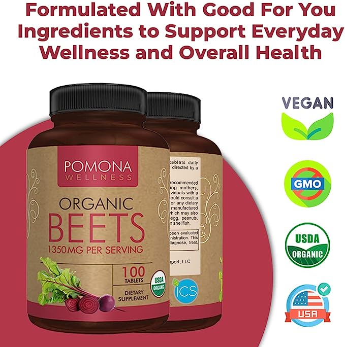 Pomona Wellness Organic Beets  (100 Count)