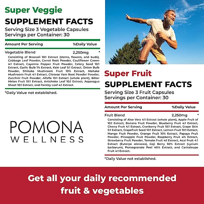 Pomona Wellness Super Fruits and Veggies (180 Count)